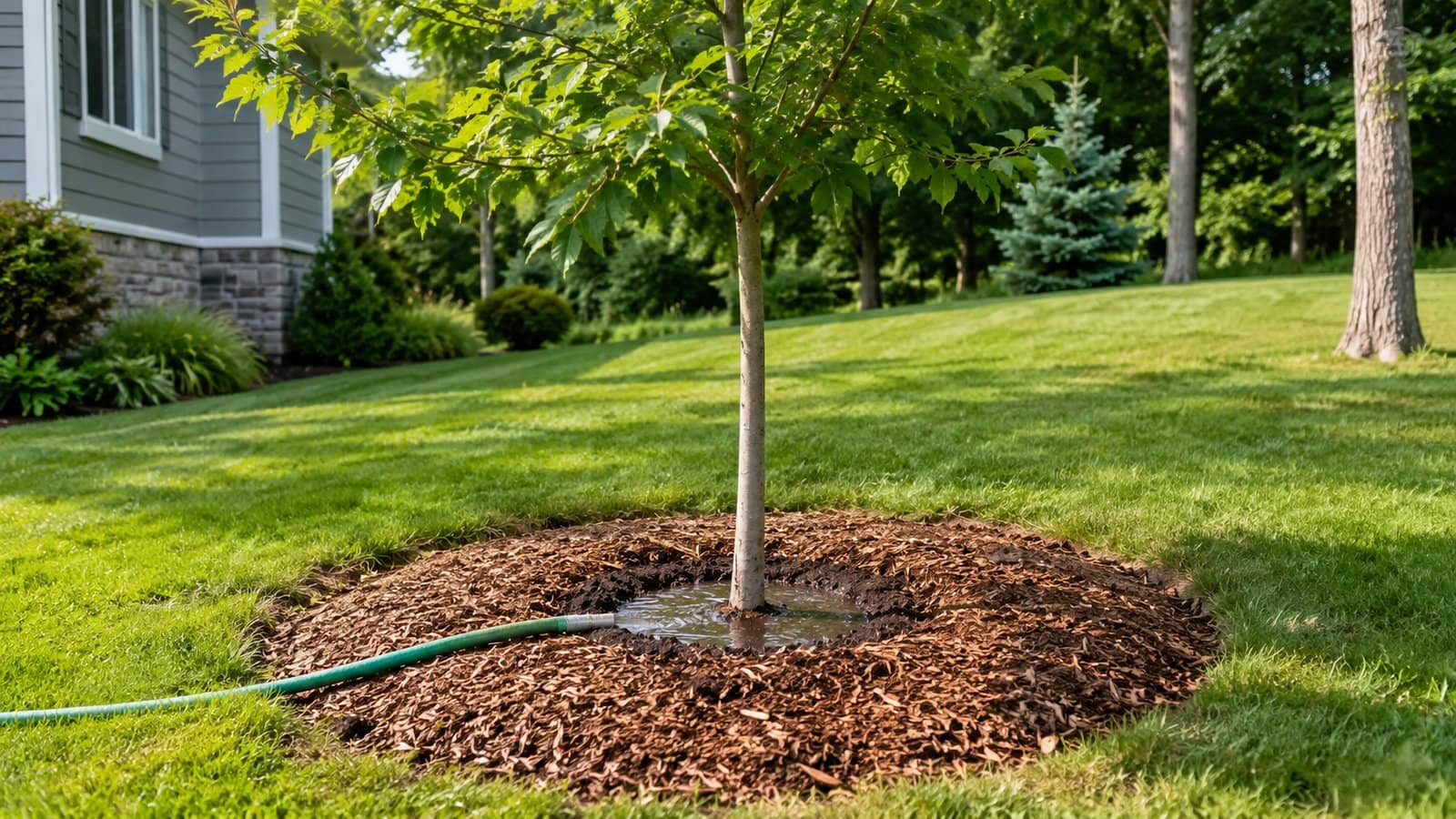 How to Water a Newly Planted Tree Through Its First Year